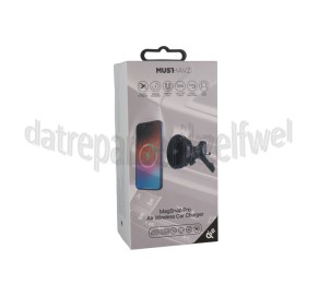 Foto van Musthavz Oplader MagSnap Pro Air Qi2, draadloos Auto houder 