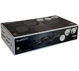 Foto van BergHOFF Set Helix Pannenset, Antikleef, 4-delig met spatel Inductie, Halogeen, Vitrokeramisch, Gas 