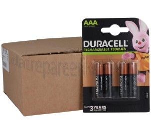 Foto van Duracell Batterij 1,2 Volt Oplaadbaar 750 mAh AAA potlood 