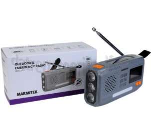 Foto van Marmitek Radio RESQ100 Noodradio Opwindbaar, Batterij 4500mAh Lithium-Ion, Solar 