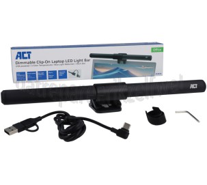 Foto van ACT Verlichting Laptop Ledlamp Clip-on Dimbaar, Voeding via USB 