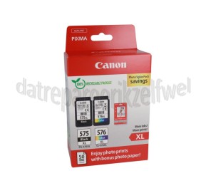 Foto van Canon Inktcartridge PG 575XL/CL 576XL, Zwart, Cyaan, Magenta, Geel Pixma TR4751i, TS3551i, TS3752i, TS3751i 