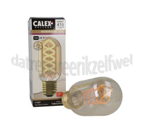 Foto van Calex Ledlamp Tube T45 Goud Flex Filament E27 5,5W 470 Lumen 2100K 