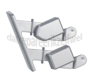Foto van Whirlpool Knop Drukknopset Zilver, rechts NTDLR60226, WTL56312 