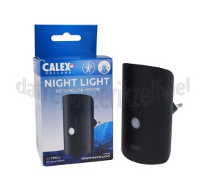 Foto van Calex Lamp Nachtlampje, Zwart Bewegingssensor, 1W, 25 Lumen, 2700K 
