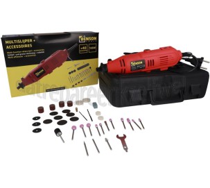 Foto van Benson Multitool Multislijper 135W 230V, 6 Snelheden, Inclusief 41 Accessoires 