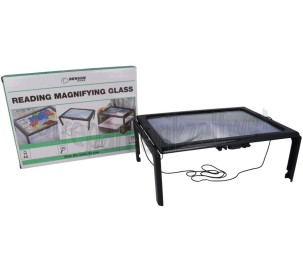 Foto van Benson Vergrootglas Leesloep A4 LED Verlichting 3x Vergroting, 4 LED Lampen 