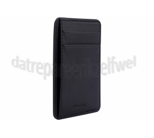 Foto van Musthavz Kaarthouder Vegan Leather Wallet, Zwart MagSafe, 3 Bankpassen 