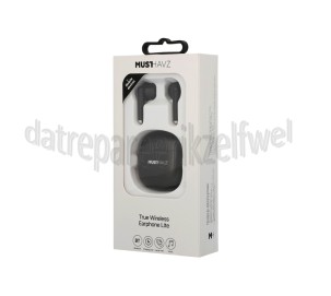 Foto van Musthavz Oordopjes True Wireless Earphone Lite, Zwart Bluetooth versie 5.3, 5 uur Batterijduur 