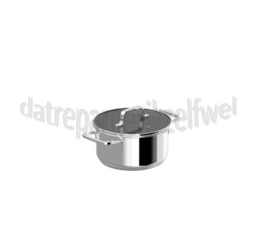 Foto van BergHOFF Pan Helix Kookpan met deksel 20cm Inductie, Halogeen, Vitrokeramisch, Gas 