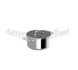 Foto van BergHOFF Pan Helix Kookpan met deksel 20cm Inductie, Halogeen, Vitrokeramisch, Gas 