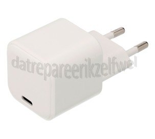 Foto van Musthavz Oplader Nano Smart USB-C PD-Oplader, Wit 30W 