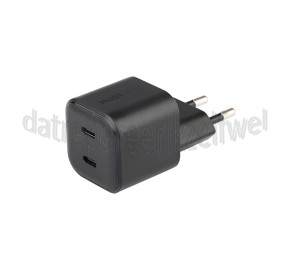 Foto van Musthavz Oplader Nano Smart Dubbele USB-C PD-Oplader, Zwart 35W 