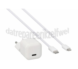 Foto van Musthavz Oplader Nano USB-C - Lightning, Wit 20W 