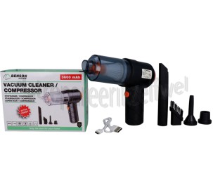 Foto van Benson Compressor en Mini Stofzuiger 3600mAh, USB-C Oplaadbaar 