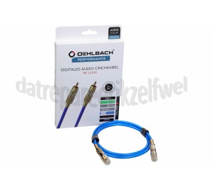 Foto van Oehlbach Tulp Kabel Performanche Digitale Audio Cinch Kabel NF113 DI Vergulde connectoren, 1 Meter 