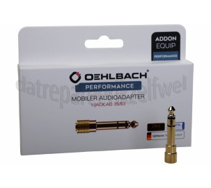 Foto van Oehlbach Jack Adapter i Jack Adapter 3,5mm Female naar 6,3mm Male Verguld 