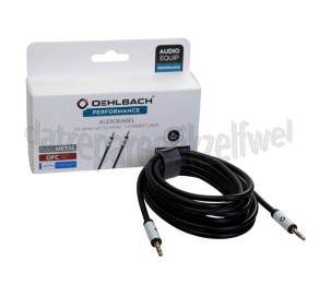 Foto van Oehlbach Jack Kabel i Connect 3,5mm Jack Kabel 3 Meter Verguld 