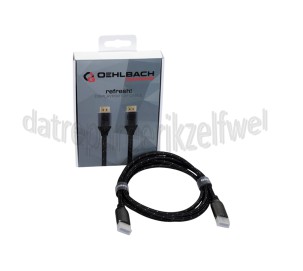Foto van Oehlbach Displayport Kabel Refresh! DisplayPort 2.1 Kabel 2 Meter Bandbreedte tot 80 Gbps 