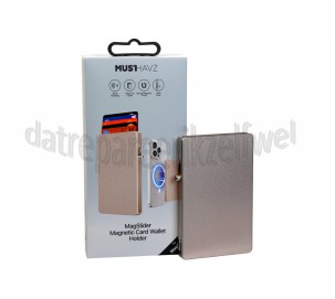 Foto van Musthavz Kaarthouder MagSlider Magnetische Kaarthouder, Titanium MagSafe, 6 Bankpassen 