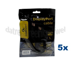 Foto van Displayport Kabel Displayport - Displayport 1 Meter Digitaal beeld- en audio-overdracht, 4K/UHD 
