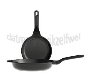 Foto van BergHOFF Set Stone+ Braadpannenset, Antikleef 24 en 28cm Inductie, Halogeen, Vitrokeramisch, Gas 