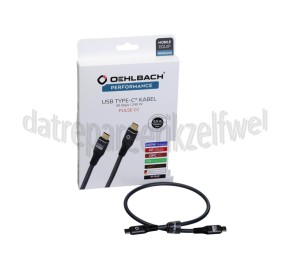 Foto van Oehlbach USB Kabel Pulse CC USB-C Kabel, 0,5 Meter USB-C 3.1, 40Gbps, 240W 
