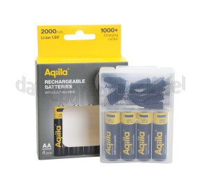 Foto van Aqiila Batterij Rechargeable USB-C, AA, 4 Stuks 2000mAh 