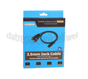 Foto van Golden Note Jack - Tulp Kabel Jack 3.5mm Stereo Male - 2x Tulp RCA Male 1.5 Meter 