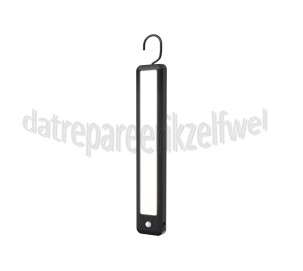 Foto van Calex Ledlamp Spot On Oplaadbare Kastlamp Zwart 120 Lumen, 2700K Warm White, 3W, Beweging Sensor 