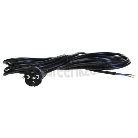 Foto van Snoer H05VVF 2x0.75mm2 zwart 6M soepel stofzuiger kabel 