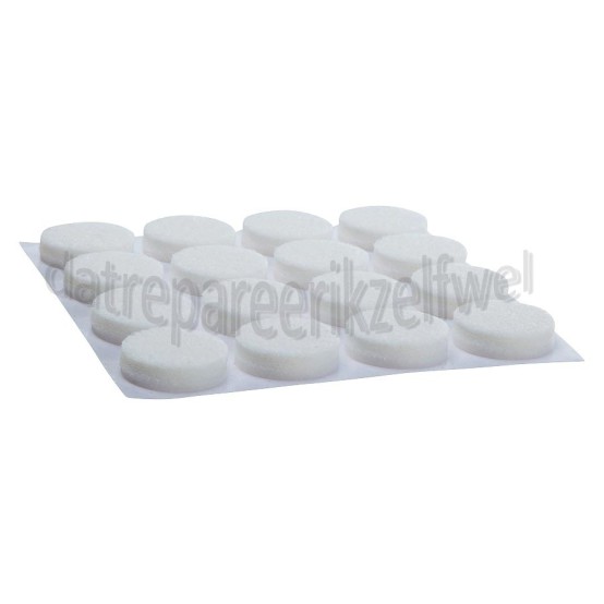 Foto van Deltafix Krasvilt Anti-krasvilt wit Rond 22mm 