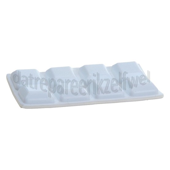 Foto van Deltafix Stootdopje zelfklevend wit 18x18x6mm 