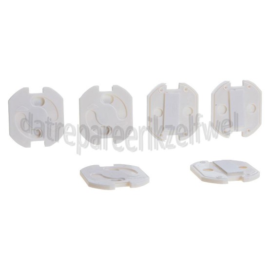 Foto van Deltafix Beveiliging stopcontact kinder beveiliging Zelfklevend wit 