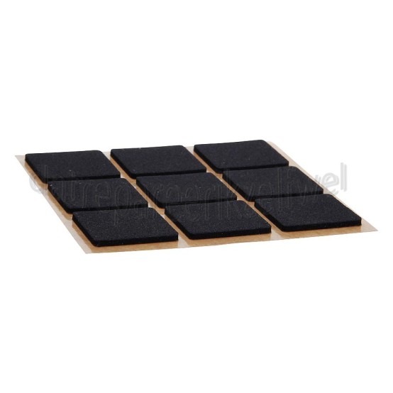 Foto van Deltafix Anti slip-rubber Anti-sliprubber zwart Zelfklevend 25x25mm 