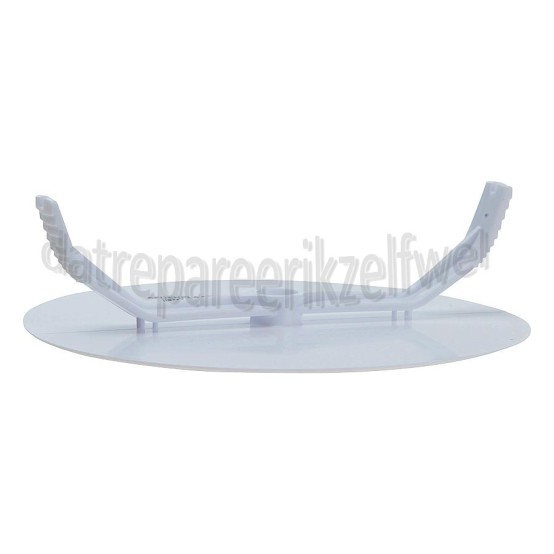 Foto van Plafondplaat Afdekplaat rond+klem -wit doorsnede 9,3 cm 