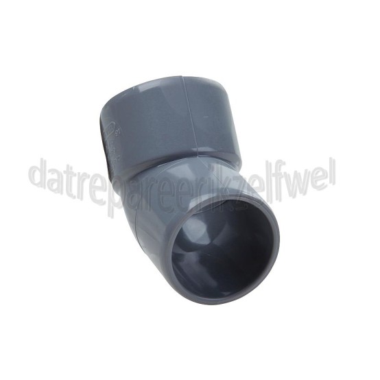 Foto van Dps Bocht PVC 40mm 45 gr. 1x spie 1 x lijm 