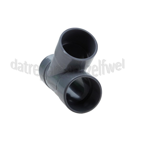 Foto van Sanitair T-stuk PVC 40mm 45 gr. 3x lijm 