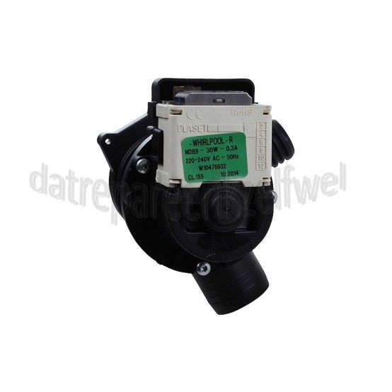 Foto van Whirlpool Pomp Afvoer, 2 tuiten -Plaset- WAE8749, AWOE8558 