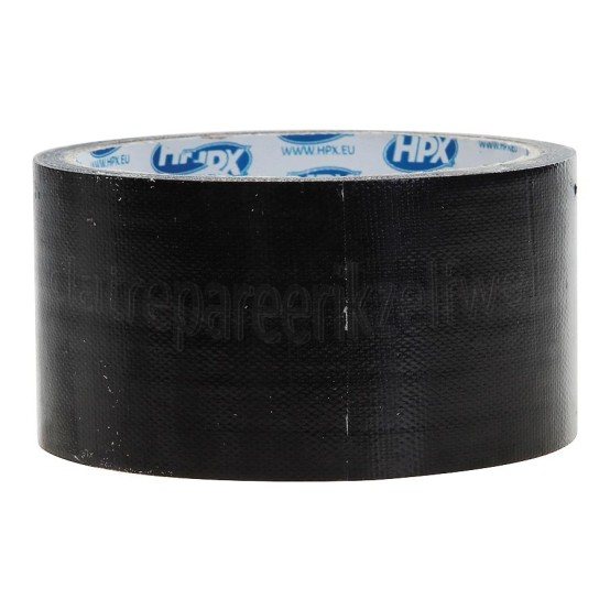 Foto van HPX Tape Pantsertape Zwart Duct Tape, 48mm x 5 meter 