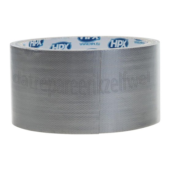 Foto van HPX Tape Pantsertape Zilver Duct Tape, 48mm x 5 meter 