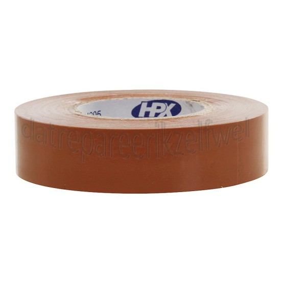 Foto van HPX Tape PVC Bruin Isolatietape, 19mm x 20 meter 