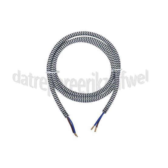 Foto van Calex Kabel Kabel zwart/wit 2x0,75mm 1,5m Max. 250V-60W 
