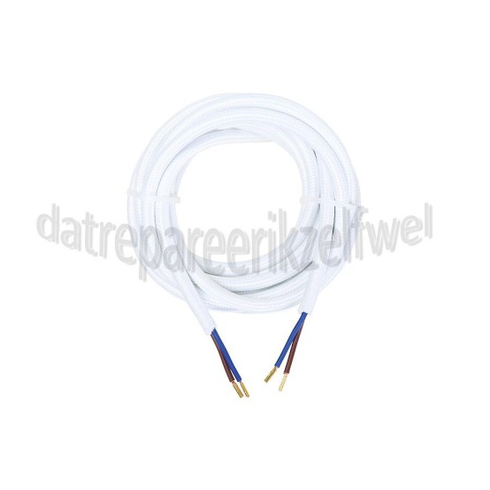 Foto van Calex Kabel Kabel wit 2x0,75mm 3m Max. 250V-60W 