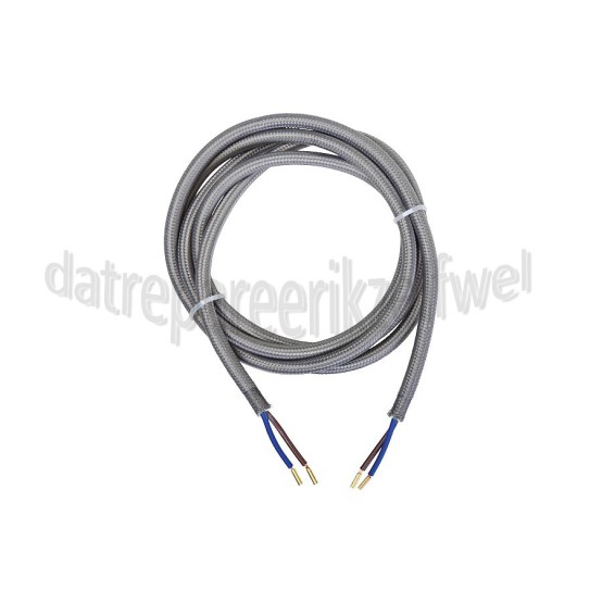 Foto van Calex Kabel Kabel grijs 2x0,75mm 1,5m Max. 250V-60W 