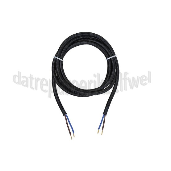 Foto van Calex Kabel Kabel zwart 2x0,75mm 1,5m Max. 250V-60W 