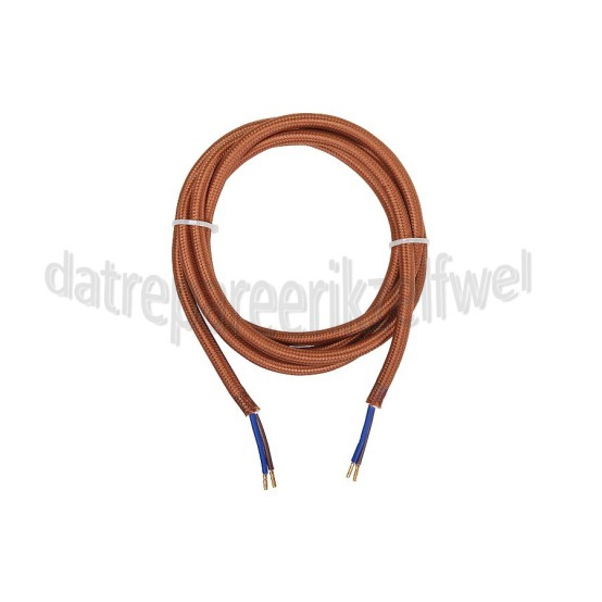 Foto van Calex Kabel Kabel bruin 2x0,75mm 1,5m Max. 250V-60W 