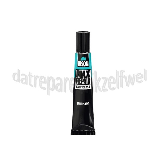 Foto van Bison Lijm Bison Max Repair Tube 8 gram, Polymax, Transparant 