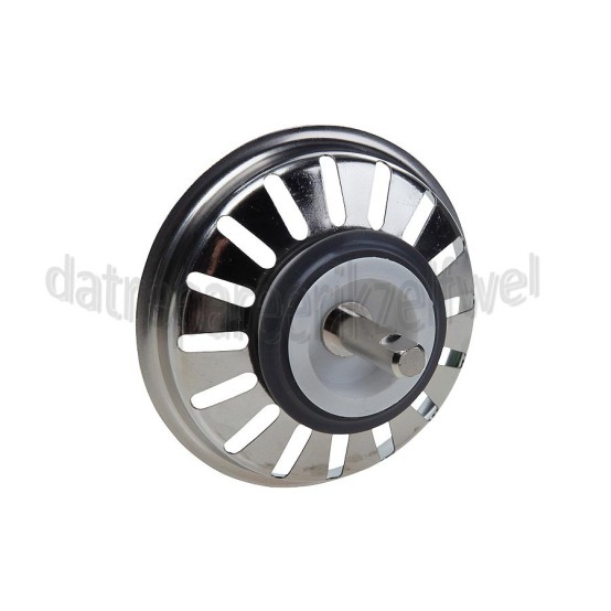 Foto van Reginox Afvoerzeef Zeefje D=8cm, H=4,7cm en 2,1cm lange pin met kogeltje 