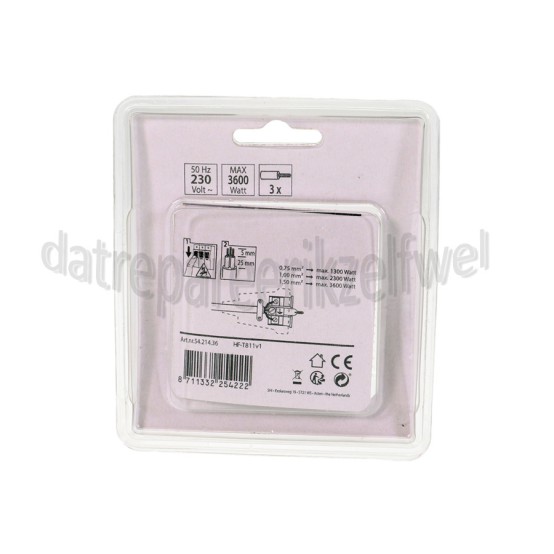 Foto van Q-Link Stekker contra 16A 3500W RA wit Contrastekker van PVC 